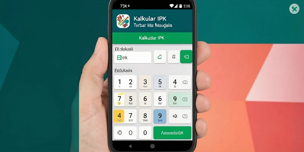 Tampilan antarmuka aplikasi Kalkulator IPK 73K yang mudah digunakan.