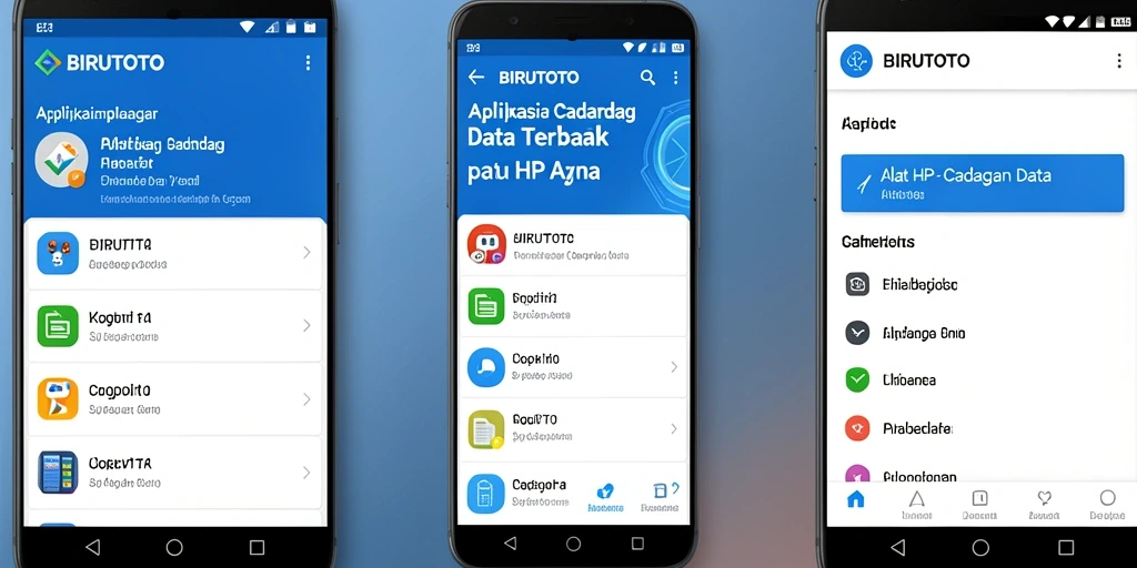 Tampilan antarmuka BIRUTOTO dengan fungsi cadangan data yang mudah dipahami.