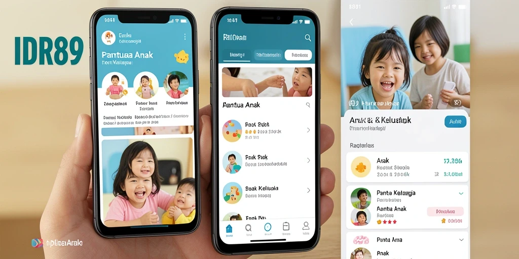 Tampilan antarmuka aplikasi Pantau Anak IDR89 yang mudah digunakan.