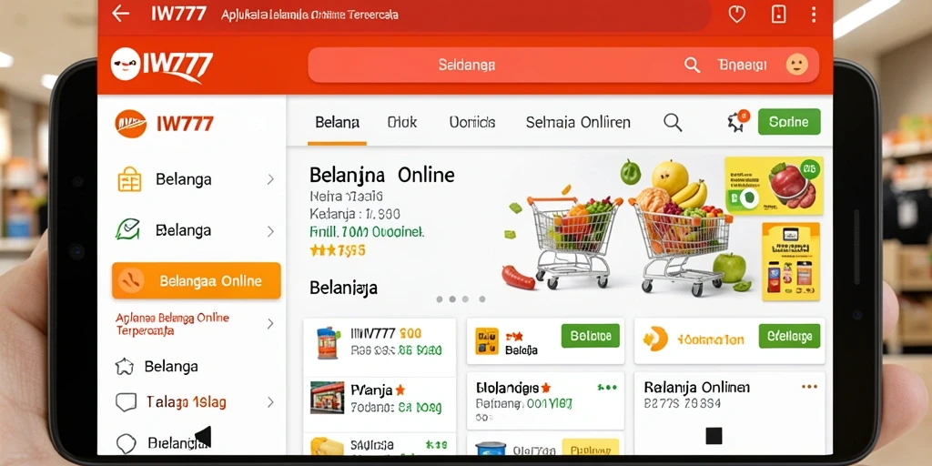 Tampilan antarmuka IW777 yang menarik untuk belanja online.