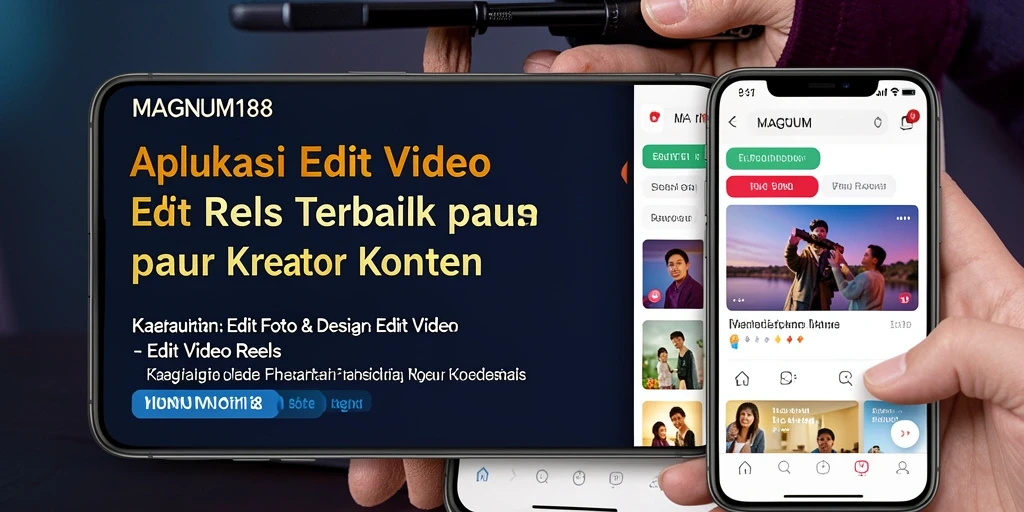 Antarmuka pengguna MAGNUM188 dengan fungsi Edit Video Reels yang menarik.