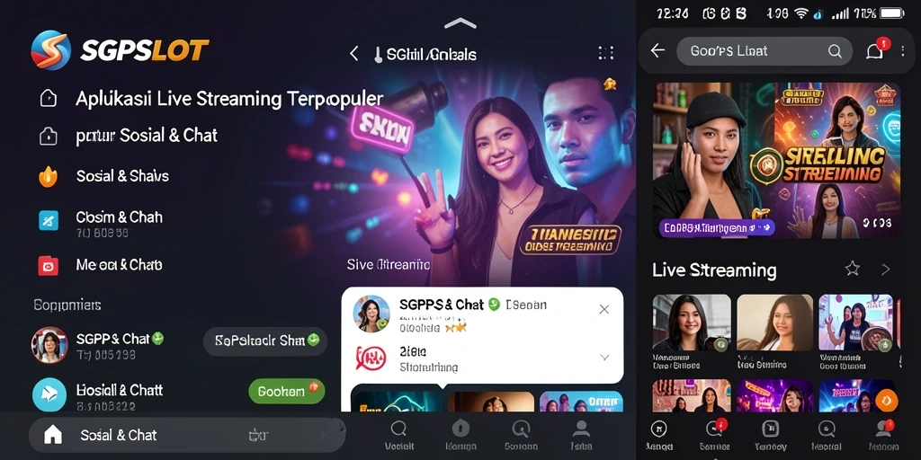 Antarmuka SGPSLOT menampilkan fungsi Live Streaming yang interaktif dan ramah pengguna.