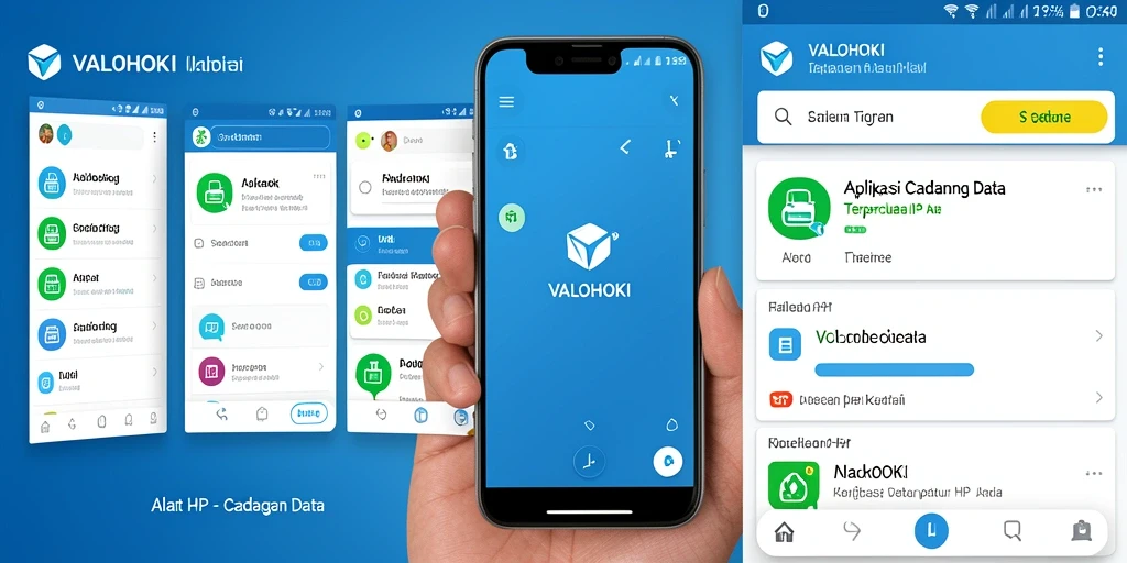 Antarmuka utama aplikasi VALOHOKI untuk cadangan data yang aman.