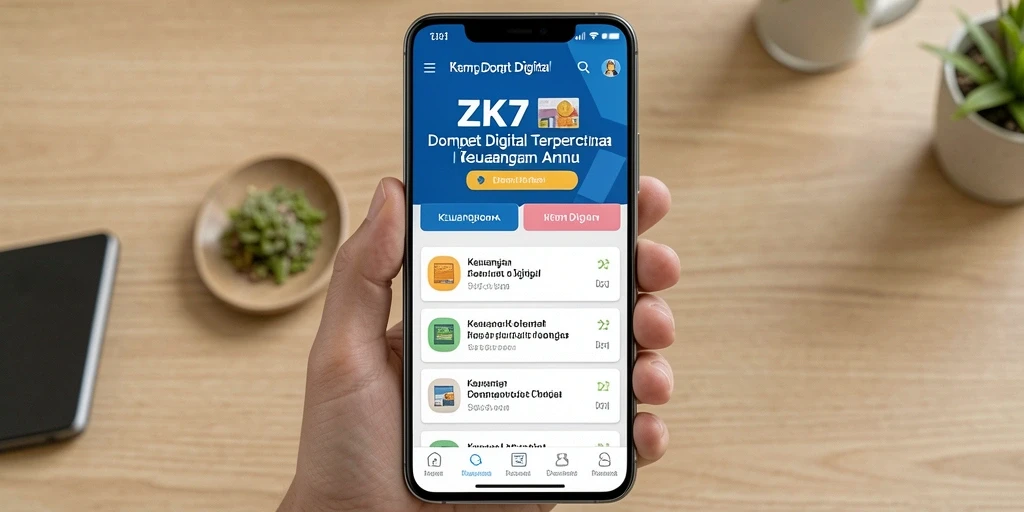 Screenshot antarmuka ZK7 menunjukkan kemudahan penggunaan Dompet Digital.
